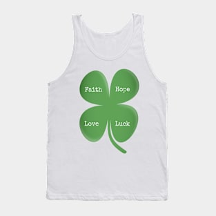 Irish Four Leaf Clover Tank Top